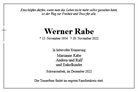Traueranzeige von Rabe, Werner