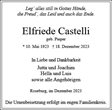 Traueranzeige von Castelli, Elfriede
