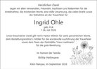 Traueranzeige von Ohle, Ingrid