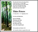 Traueranzeige von Peters, Thies