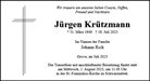 Traueranzeige von Krützmann, Jürgen