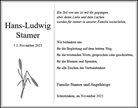 Traueranzeige von Stamer, Hans-Ludwig