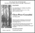 Traueranzeige von Conradski, Claus-Peter