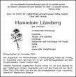 Traueranzeige von Lüneberg, Hannelore