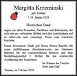 Traueranzeige von Krzeminski, Margitta