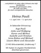 Traueranzeige von Pauli, Heinz