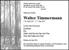 Traueranzeige von Timmermann, Walter