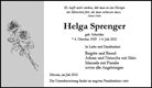 Traueranzeige von Sprenger, Helga