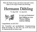 Traueranzeige von Dähling, Hermann