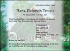 Traueranzeige von Tretau, Hans-Heinrich