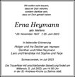Traueranzeige von Heymann, Erna