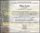 Traueranzeige von Loss, Thea