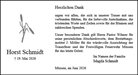 Traueranzeige von Schmidt, Horst