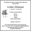 Traueranzeige von Dittmann, Lothar