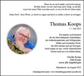 Traueranzeige von Koops, Thomas