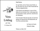 Traueranzeige von Löding, Vera
