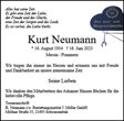 Traueranzeige von Neumann, Kurt