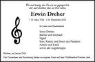 Traueranzeige von Dreher, Erwin