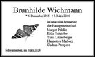 Traueranzeige von Wichmann, Brunhilde