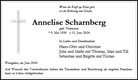 Traueranzeige von Scharnberg, Annelise