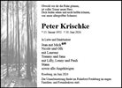 Traueranzeige von Krischke, Peter