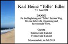 Traueranzeige von Edler, Karl Heinz