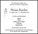 Traueranzeige von Krohn, Heino