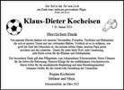 Traueranzeige von Kocheisen, Klaus-Dieter