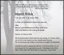 Traueranzeige von Trilck, Horst