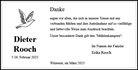 Traueranzeige von Rooch, Dieter