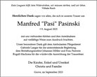 Traueranzeige von Pasinski, Manfred