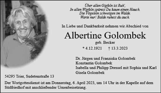 Albertine Golombek