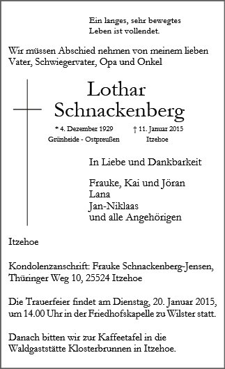 Lothar Schnackenberg