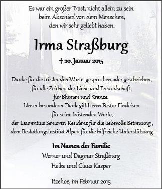 Irma Straßburg