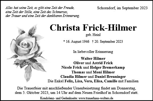 Christa Frick-Hilmer