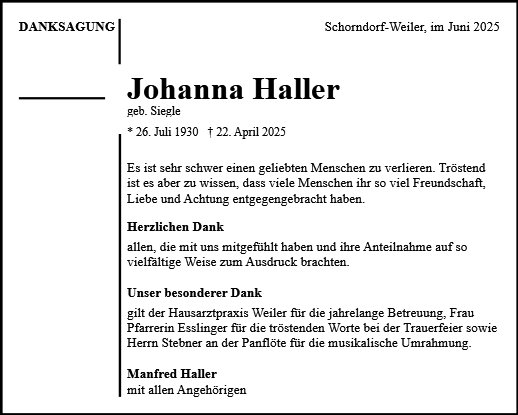Johanna Haller