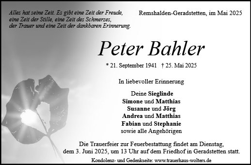 Peter Bahler