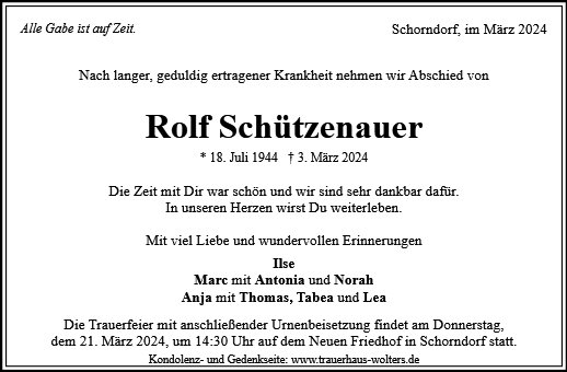 Rolf Schützenauer