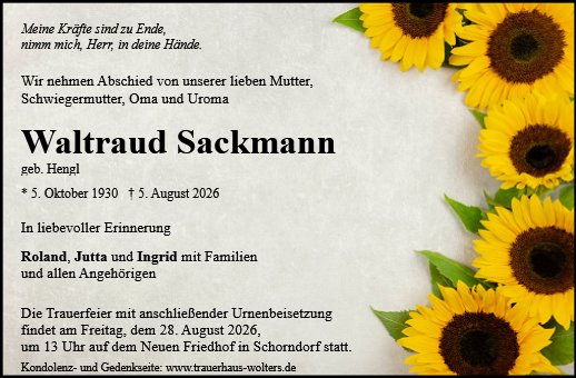 Waltraud Sackmann