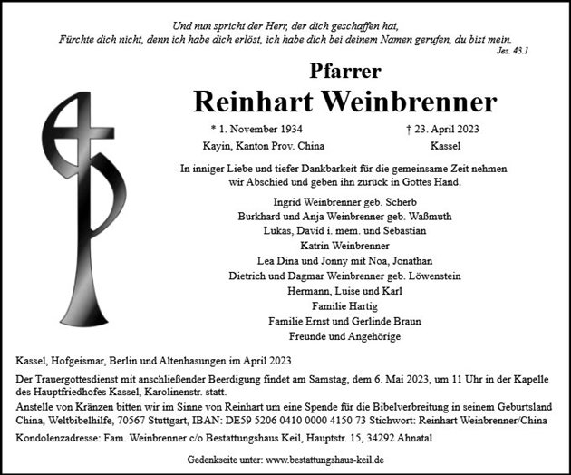 Reinhart Weinbrenner