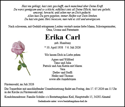 Anna Erika Carl