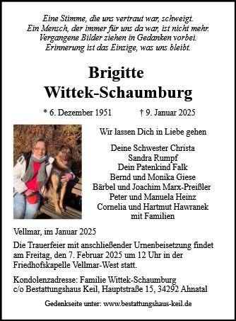 Brigitte Wittek-Schaumburg