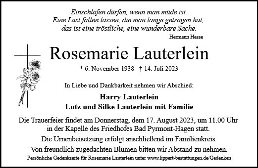 Rosemarie Lauterlein