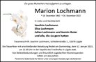 Traueranzeige von Lochmann, Marion