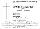 Traueranzeige von Falkenrath, Helga
