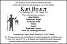 Traueranzeige von Brauer, Kurt