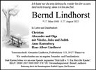 Traueranzeige von Lindhorst, Bernd