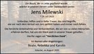 Traueranzeige von Milewski, Jens