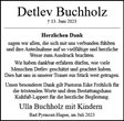 Traueranzeige von Buchholz, Detlev