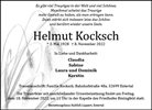 Traueranzeige von Kocksch, Helmut